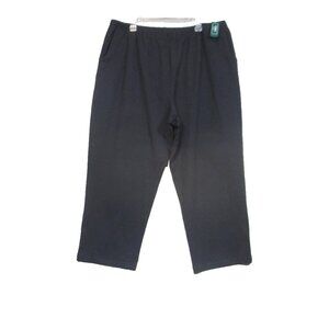 NWT L.L. Bean Womens Perfect Fit Pants Original Tapered Leg Black Pull On Sz 3X